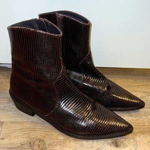 NEW Free People Crocodile Booties